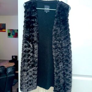 Black long vest